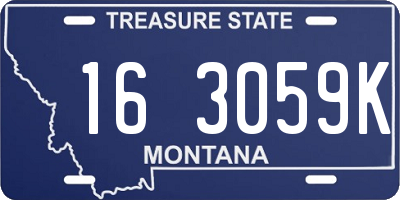 MT license plate 163059K