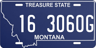 MT license plate 163060G