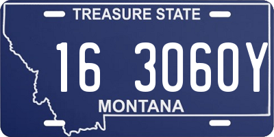 MT license plate 163060Y