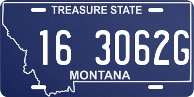 MT license plate 163062G