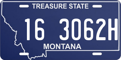 MT license plate 163062H