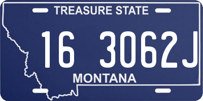 MT license plate 163062J