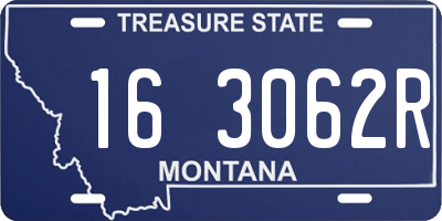 MT license plate 163062R