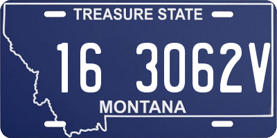 MT license plate 163062V