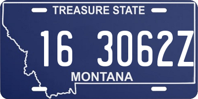 MT license plate 163062Z