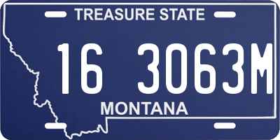 MT license plate 163063M