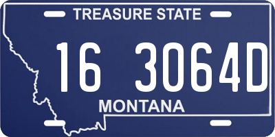 MT license plate 163064D