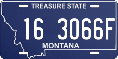 MT license plate 163066F
