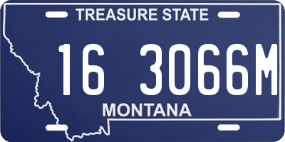 MT license plate 163066M