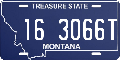 MT license plate 163066T