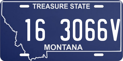 MT license plate 163066V