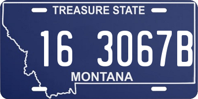 MT license plate 163067B