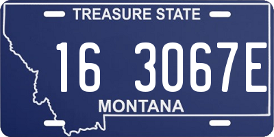 MT license plate 163067E