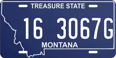 MT license plate 163067G