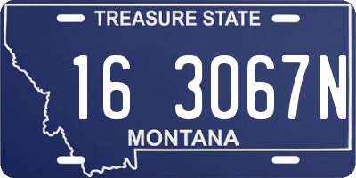 MT license plate 163067N