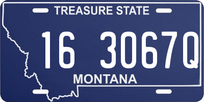 MT license plate 163067Q