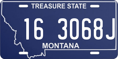 MT license plate 163068J