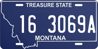 MT license plate 163069A