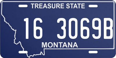 MT license plate 163069B