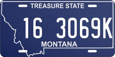 MT license plate 163069K