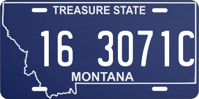 MT license plate 163071C