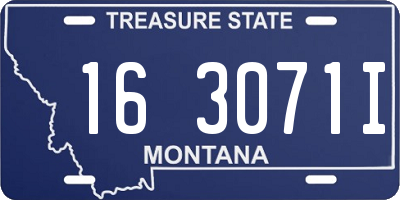 MT license plate 163071I