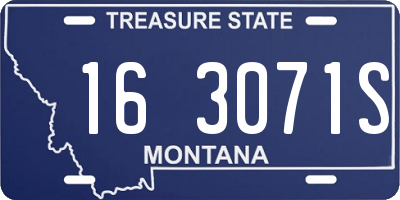 MT license plate 163071S