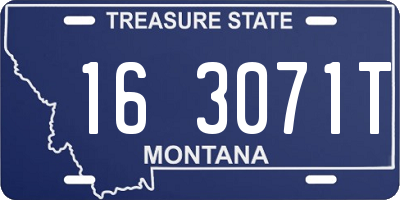 MT license plate 163071T