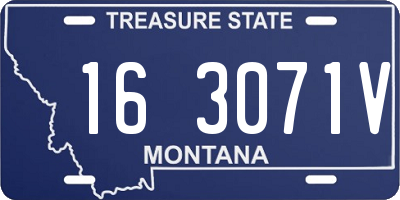 MT license plate 163071V