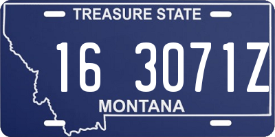 MT license plate 163071Z