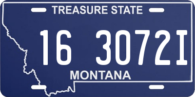 MT license plate 163072I
