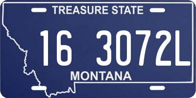 MT license plate 163072L