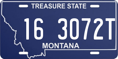 MT license plate 163072T