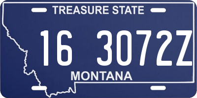 MT license plate 163072Z