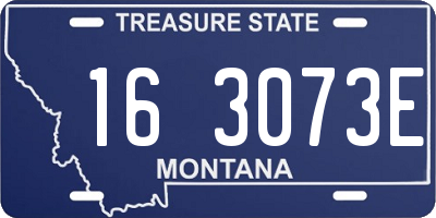MT license plate 163073E