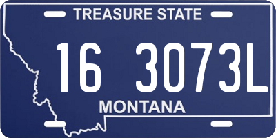 MT license plate 163073L