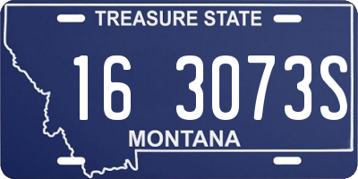 MT license plate 163073S