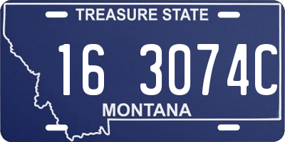 MT license plate 163074C