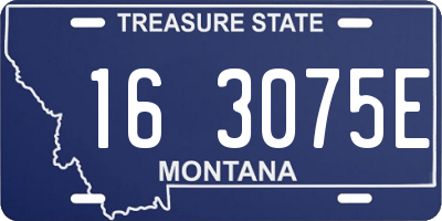 MT license plate 163075E