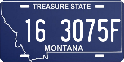 MT license plate 163075F