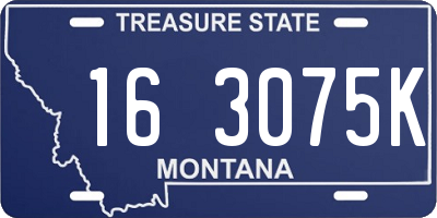 MT license plate 163075K