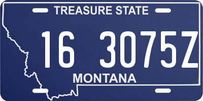 MT license plate 163075Z