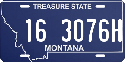MT license plate 163076H