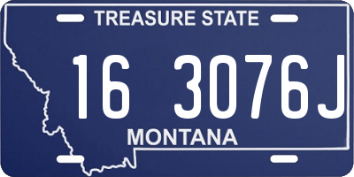 MT license plate 163076J