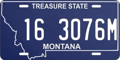 MT license plate 163076M