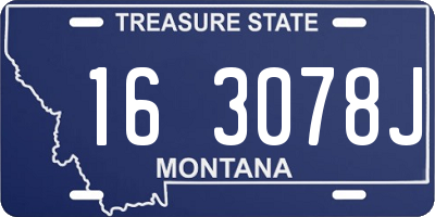 MT license plate 163078J