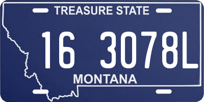 MT license plate 163078L