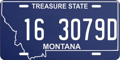 MT license plate 163079D