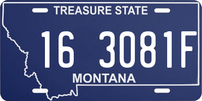 MT license plate 163081F