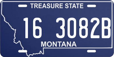 MT license plate 163082B